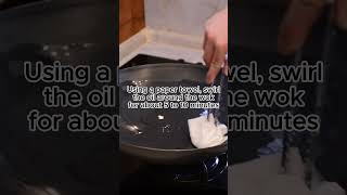 How to season a wok basic oil method shorts wok asianfood carbonsteelwok yosukata cooking [upl. by Elsa]