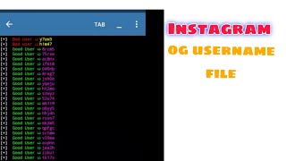 Instagram og username file  Instagram 5 letter file [upl. by Colly301]