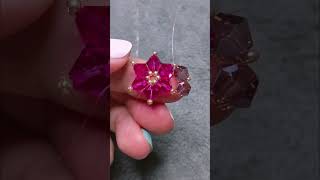 1 minute how to make beaded earrings making earrings with bicone full video is available [upl. by Oicaro845]