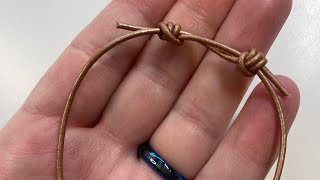 How to tie a sliding knot closure [upl. by Ronym]