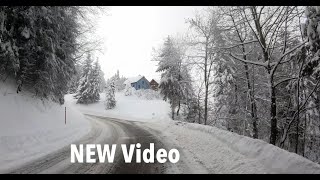 St Anton Switzerland  Car ride full lenght  Deep Winter Road [upl. by Zzaj]