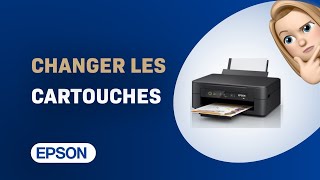 Comment changer les cartouches dencre sur Epson Expression Home XP2205 [upl. by Aerdnak410]