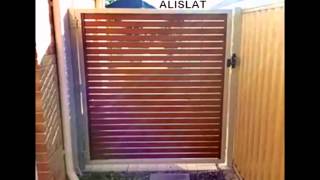 ALISLAT WOOD LOOK ALUMINIUM SLAT GATES PERTH WA [upl. by Adnelg340]