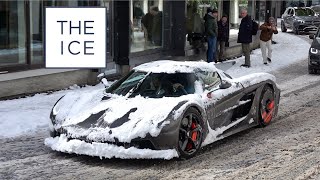 Super and Hypercars in St Moritz 2024  Jesko DB10 550 Spyder Miura SV Gemballa Marsien CCXR [upl. by Elvie]