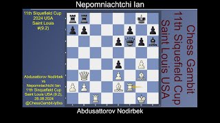 Abdusattorov Nodirbek vs Nepomniachtchi Ian 11th Sinquefield Cup 20249 2 [upl. by Lamak]