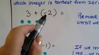 Grade 7 Math 12a Adding Integers with different signs [upl. by Dick]