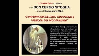 Conferenza di Don Curzio Nitoglia Latina 23 Novembre 2024 [upl. by Geehan]