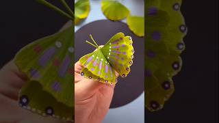 How to Turn Apricot Leaf into a Butterfly artshorts butterfly apricots artpractice [upl. by Niret15]