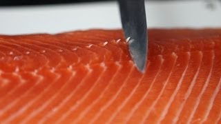 Lachs filetieren  Bei den Fischexperten von Deutsche See sitzt jeder Schnitt [upl. by Tally]