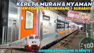 KERETA EKONOMI TERPANJANG DI INDONESIA  Naik KA Ambarawa Ekspres Semarang Surabaya Tarifnya Murah [upl. by Ches]