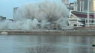 Riverfront Stadium Cinergy Field Demolition [upl. by Oniger]