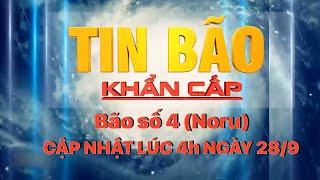 Diễn biến bão số 4 Noru lúc 4h ngày 289  VTV24 [upl. by Isaac]