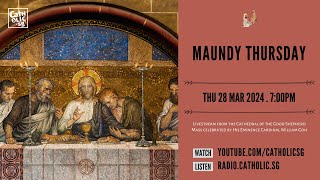 Maundy Thursday Mass 2024 – Catholic Mass Today Live Online [upl. by Tatman]