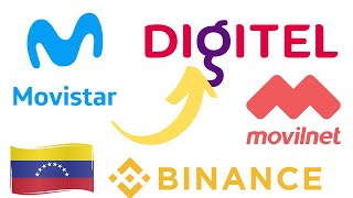 Como recargar SALDO en BINANCE Movistar Digitel o Movilnet VENEZUELA [upl. by Aihcats]