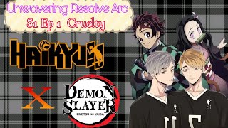 S1 Ep 1 Cruelty  Haikyuu X Demon Slayer Skit  Haikyuu Texts [upl. by Seumas]