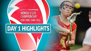 Day 1 Highlights  2024 World Lacrosse Womens U20 Championship [upl. by Annaegroeg]