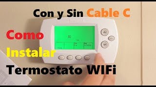 Como Instalar Un Termostato De Wifi sin cable c [upl. by Navlys390]