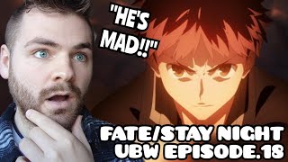 OMG WHAT THE  FATESTAY NIGHT  UNLIMITED BLADE WORKS  EPISODE 18  NEW ANIME FAN REACTION [upl. by Nosirrag]