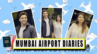 Divyanka Tripathi amp Vivek Dahiya Spotted Mumbai Airport  Spotted  Mumbai Airport [upl. by Vatsug]