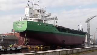 ARKLOW VIKING  Eisiger Stapellauf  Bodewes Shipyard 20022018 [upl. by Rowell350]