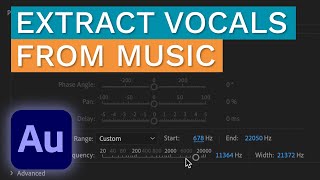 How to Extract Vocals or Instrumental Music From a Mix  Adobe Audition Tutorial [upl. by Datha]