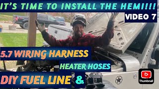 Jeep JK Hemi Swap Ep7  How to install 57 wiring harness [upl. by Ekihc988]