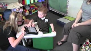 Twoyearold using a Vantage Lite AAC device  LAMP therapy [upl. by Gavan]