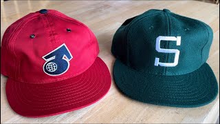 Ebbets Field Flannels Unboxing Seattle Rainiers Cotton Twill Ballcap amp 1954 Michigan State Ballcap [upl. by Higbee149]