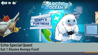 Hungry Shark World Echo Special Quest  Eat 1 Elusive Kempy Foot Finally Found HIM After Trialsss [upl. by Guild]