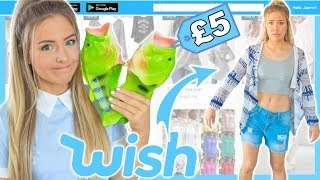 Trying On £5 Clothing From Wish For A Week FAIL [upl. by Rojam70]