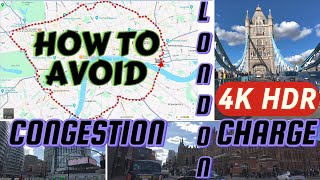 How to Avoid London Congestion Charge Zone  Complete Driving Guide Ring Road around Central London [upl. by Divd]