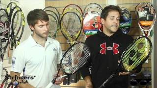 Yonex Ezone Xi 100 Tennis Racket Review by Stringers World [upl. by Asirap]