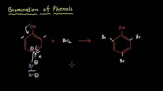 Bromination of Phenols  Electrophilic aromatic substitution  Organic Chemistry  Khan Academy [upl. by Ehcadroj]