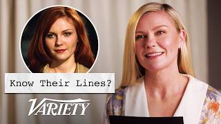 Does Kirsten Dunst Know Lines From Her Most Famous Movies [upl. by Adorne]