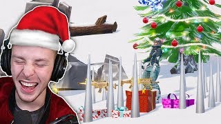 in FORTNITE als WEIHNACHTSMANN alle BESCHENKEN Troll [upl. by Ashelman112]