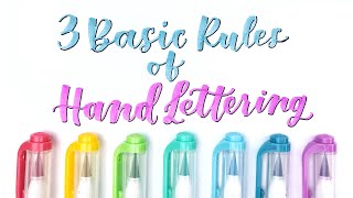 3 Basic Hand Lettering Rules for Beginners to Improve your Hand Lettering Fonts [upl. by Eveline659]