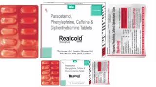 Realcold Tablets Paracetamol Phenylephrine Caffeine amp Diphenhydramine Tablets [upl. by Eryt]