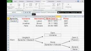 Mehrsprachige Tabelle mit Excel Teil 2 Verschachtelte Wenn Funktion [upl. by Munn]