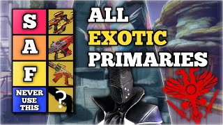 Ranking ALL Exotic Primaries in a Tier List  Destiny 2 The Final Shape [upl. by Rickey]