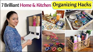 7 Brilliant Home And Kitchen Organization Ideas  NO COST Hacks DIYs And More  Space Saving Ideas [upl. by Wolf]