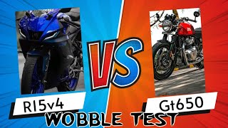 R15 vs continental650 vs intercepter 650 vs apache 1604v vlog race wobble drag motovlog [upl. by Areehs]