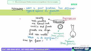 7 What is heterospory Briefly comment on its significance Give two exampl class11 plant kingdom [upl. by Oinigih833]