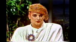 Boy George  First time with Johnny Carson cc 1984 [upl. by Eyahs]