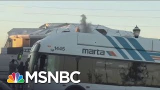 Atlanta City Bus Blocks View Of Imploding NFL Stadium  The 11th Hour  MSNBC [upl. by Isleen]