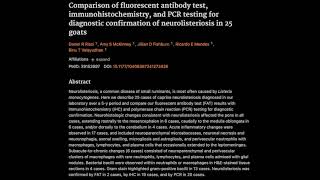 43 Comparison of fluorescent antibody test immunohistochemistry and PCR for neurolisteriosis [upl. by Bjork]