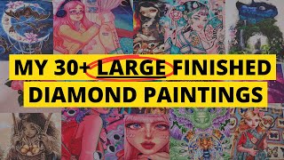 30 finished diamond paintings from Diamond Art Club Jaded Gem Shop Craftibly amp more [upl. by Enirahtac]