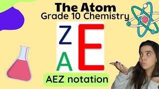 Grade 10 Chemistry The Atom AEZ notation Atomic number and mass number [upl. by Petuu]