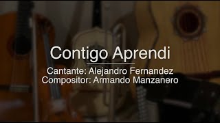 Contigo Aprendi  Puro Mariachi Karaoke  Alejandro Fernandez [upl. by Htbazile]