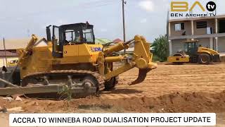 New Shots ACCRA TO WINNEBA ROAD DUALISATION PROJECT UPDATE [upl. by Lekzehcey]