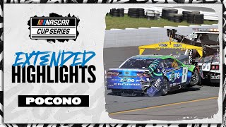 NASCAR Official Extended Highlights  NASCAR Cup Series from Pocono Raceway [upl. by Adaha]